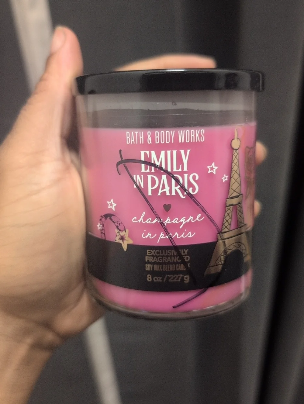 Bath & Body Works Emily in Paris Champagne in Paris Pink Candle